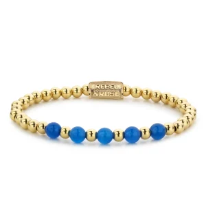 Rebel & Rose Beads – The Golden Beads with Blue Details Armband