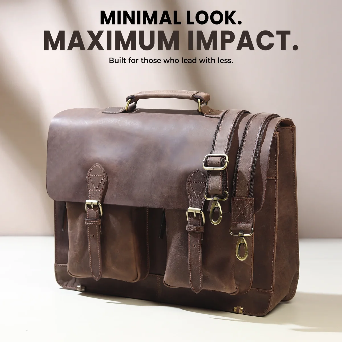 Buffalo Leather Messenger Bag – Bild 7
