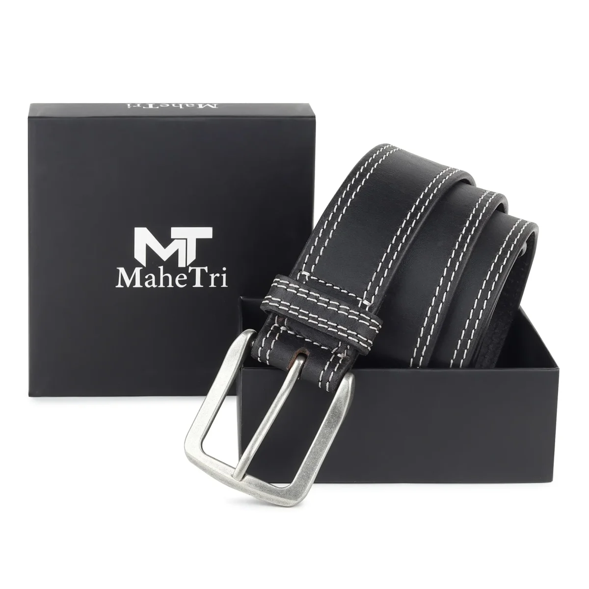 Midnight Ranger Black Leather Belt – Bild 4